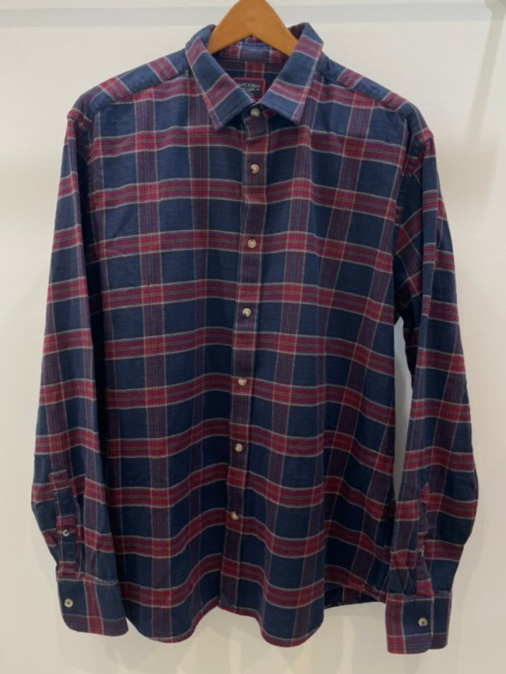 UNTUCKit Mens XXL 2XL Rosato Slim Fit Cotton Flannel Plaid Long Sleeve Shirt